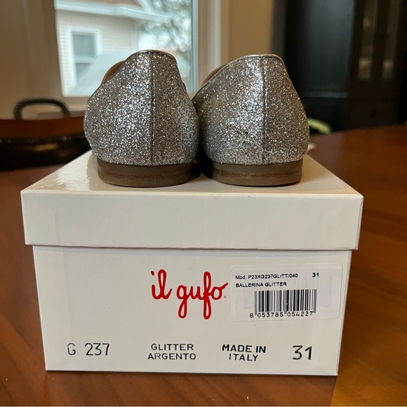 IL GUFO |  Argento Glittered Ballet Flats 
Size EU 31 [like a US size 1] - Picture 6 of 9